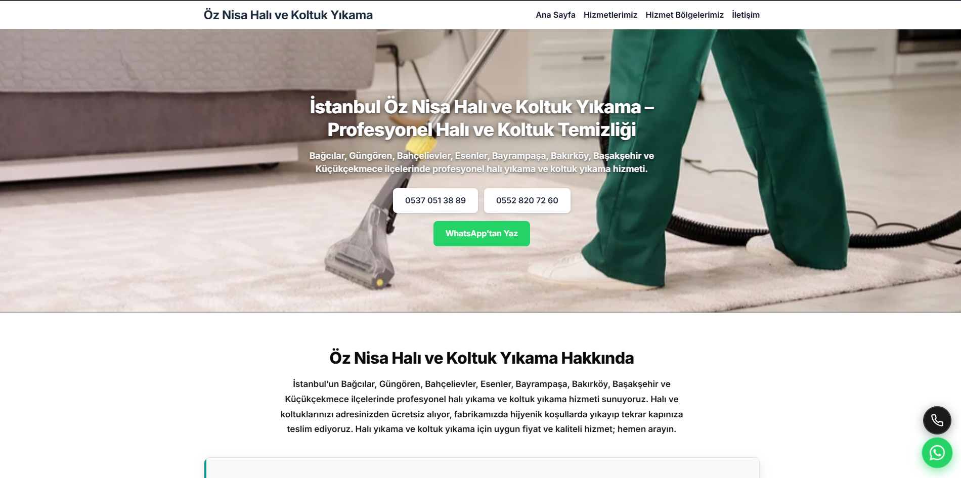 Halı Yıkama Sitesi ekran görüntüsü