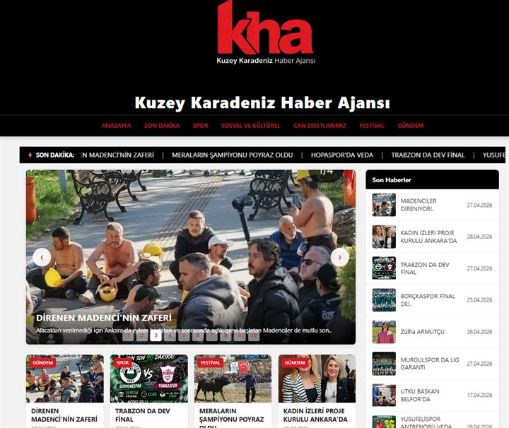 Kuzey Karadeniz Haber Ajansı web sitesi önizleme