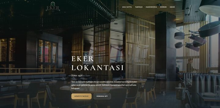 Eker Lokantası web sitesi